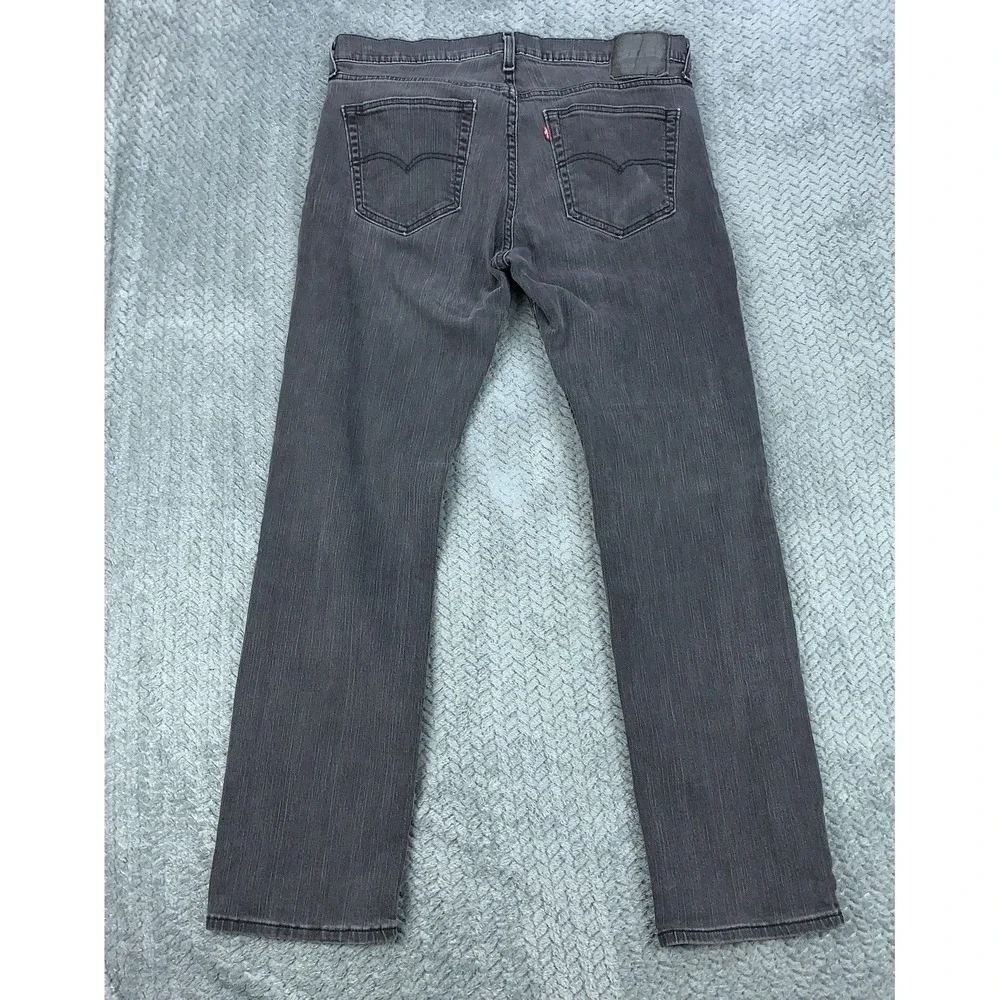 Levis Jeans Men's 36x34 (Fits 35x32) Black 559 Relaxed Straight Stretch Faded